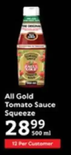 Oxford Freshmarket All Gold Tomato Sauce Squeeze offer