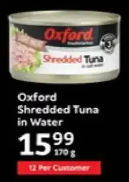 Oxford Freshmarket Oxford Shredded Tuna in Water offer