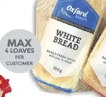 Oxford Freshmarket Oxford Sliced/ Unsliced White Bread offer