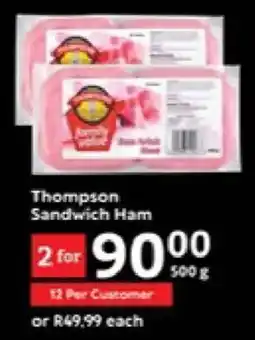 Oxford Freshmarket Thompson Sandwich Ham offer