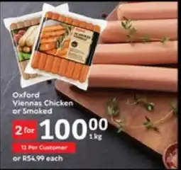 Oxford Freshmarket Oxford Viennas Chicken or Smoked offer
