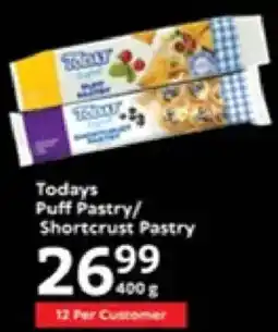 Oxford Freshmarket Todays Puff Pastry/ Shortcrust Pastry offer