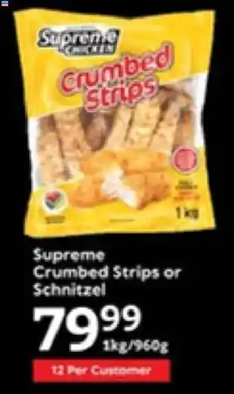 Oxford Freshmarket Supreme Crumbed Strips or Schnitzel offer