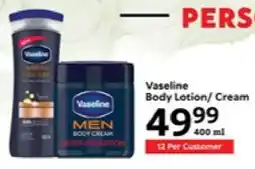 Oxford Freshmarket Vaseline Body Lotion/ Cream offer