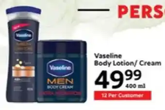 Oxford Freshmarket Vaseline Body Lotion/ Cream offer