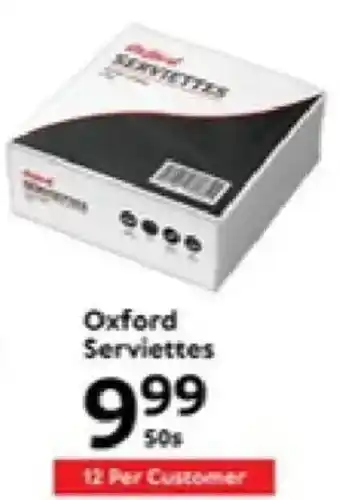 Oxford Freshmarket Oxford Serviettes offer
