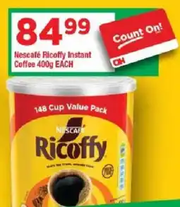OK Grocer Nescafé Ricoffy Instant Coffee offer