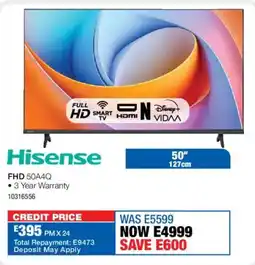 OK Furniture Hisense 50" FHD Smart TV offer