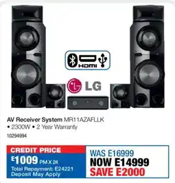 OK Furniture LG AV Receiver System offer