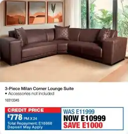 OK Furniture Milan Corner Lounge Suite offer