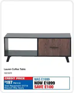 OK Furniture Lauren Coffee Table offer