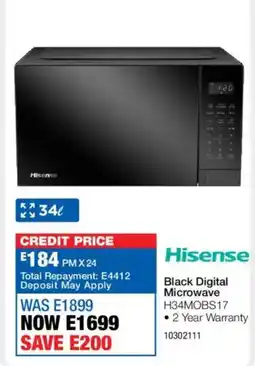 OK Furniture Hisense Black Digital Microwave offer