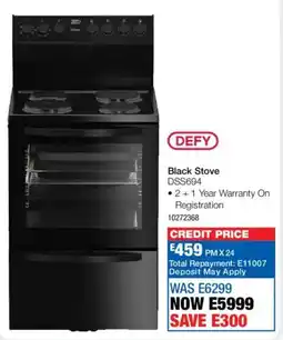OK Furniture Defy Black Stove offer
