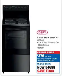 OK Furniture Defy 4-Plate Stove Black RC offer