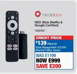 OK Furniture Mediabox Neo Stick offer