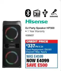 OK Furniture Hisense DJ Party Speaker HP300 offer