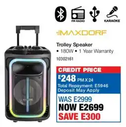OK Furniture Maxdorf Trolley Speaker offer