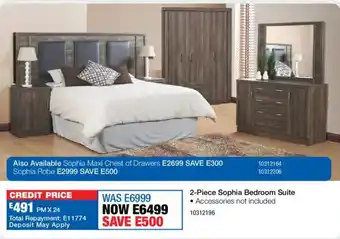 OK Furniture Sophia Bedroom Suite offer