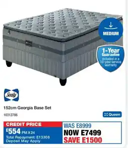 OK Furniture Sealy 152cm Georgia Base Set offer