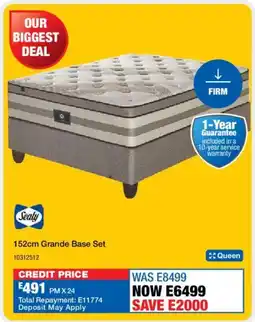 OK Furniture Sealy 152cm Grande Base Set offer