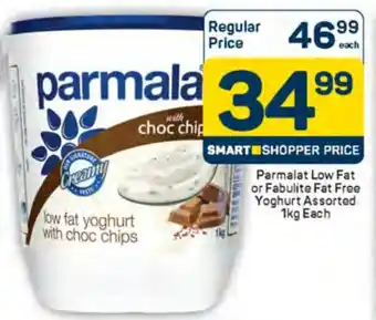 Pick n Pay Parmalat Low Fat or Fabulite Fat Free Yoghurt Assorted offer