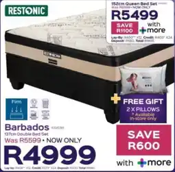 Sleepmasters Restonic Barbados 137cm Double Bed Set offer