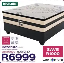 Sleepmasters Restonic Bazaruto 152cm Queen Bed Set offer
