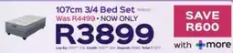 Sleepmasters Sleepmasters 107cm 3/4 Bed Set offer