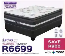Sleepmasters Sleepmasters Santos 152cm Queen Bed Set offer