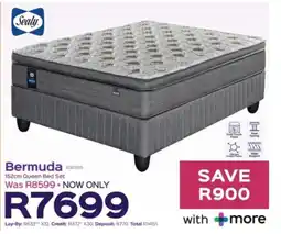 Sleepmasters Sealy Bermuda 152cm Queen Bed Set offer