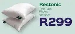 Sleepmasters Restonic Twin Pack Pillows offer