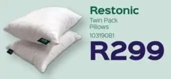 Sleepmasters Restonic Twin Pack Pillows offer