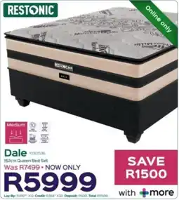 Sleepmasters Restonic Dale 152cm Queen Bed Set offer