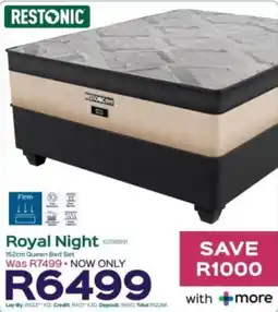 Sleepmasters Restonic Royal Night 152cm Queen Bed Set offer