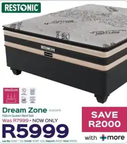 Sleepmasters Restonic Dream Zone 152cm Queen Bed Set offer