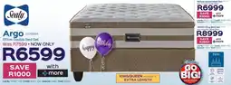 Sleepmasters Sealy Argo 137cm Double Bed Set offer