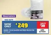 Russells Sleepmasters Queen 152cm Quilted Mattress Protector offer
