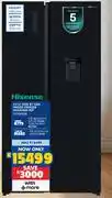 Russells Hisense 541L Side By Side Fridge/Freezer H680SMIB-WD offer