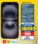 Russells Apple iPhone 16 128GB Black offer