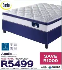 Sleepmasters Serta Apollo 152cm Queen Bed Set offer