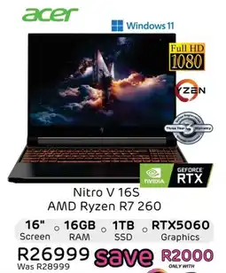 Computer Mania Acer Nitro V 16S AMD Ryzen R7 260 offer