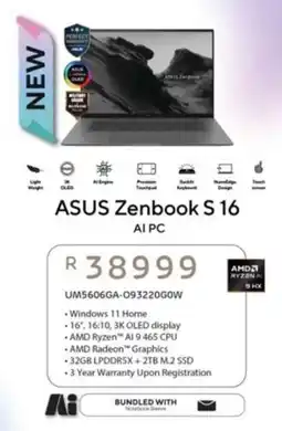 Computer Mania Asus Zenbook S 16 offer
