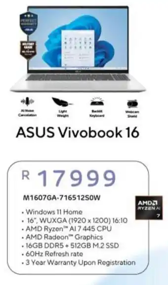 Computer Mania Asus Vivobook 16 offer