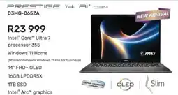 Computer Mania Msi Prestige 14 AI Intel Core Ultra 7 processor 355 Laptop offer