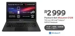Computer Mania Packard Bell McLaren-C128 11.6 Inch HD Intel Celeron N4020 Notebook offer