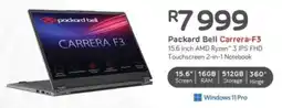 Computer Mania Packard Bell Carrera-F3 15.6 Inch AMD Ryzen 3 IPS FHD Touchscreen 2-in-1 Notebook offer
