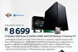 Computer Mania PCBuilder AMD Ryzen 5 3400G Home Master Windows 11 Desktop PC offer