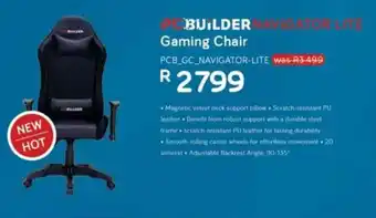 Computer Mania PCBuilder Navigator Lite Gaming Chair offer