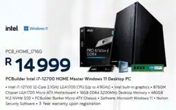 Computer Mania PCBuilder Intel i7-12700 Home Master Windows 11 Desktop PC offer