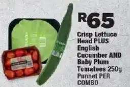 OK MiniMark Crisp Lettuce Head plus English Cucumber and Baby Plum Tomatoes offer